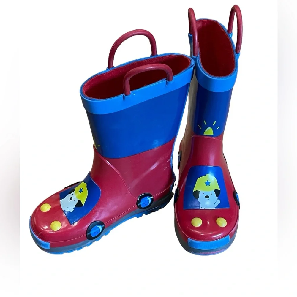 Komfort Kids Sound The Alarm Fire Engine Boots Little Kids Size 7